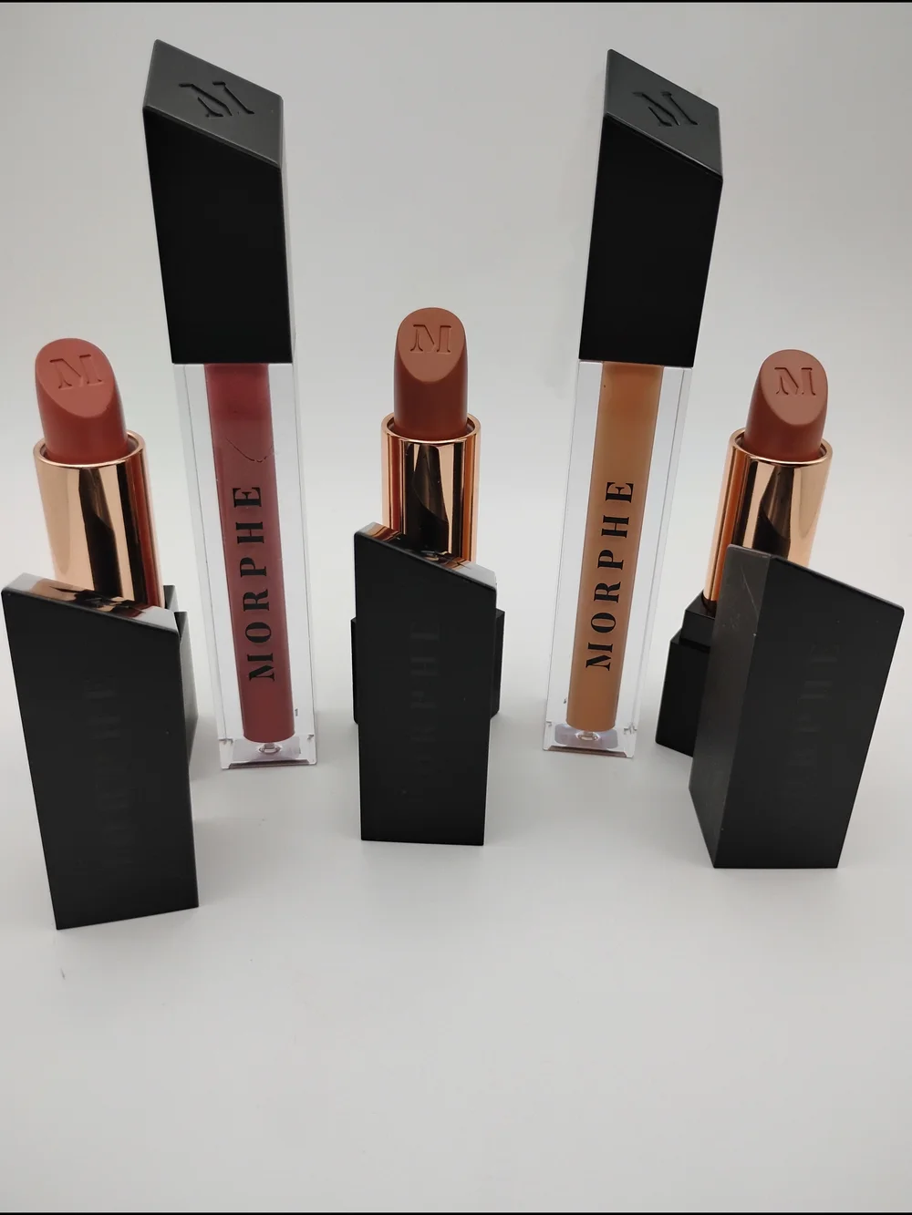 Morphe Neutral Cream & Mauve Lipstick & Matching Lip Gloss Sets